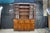Brown Mid Century Baker Georgian Mahogany Breakfront Bookcase Cabinet Bubble Glass, Attributed For Sale - Image 8 of 18