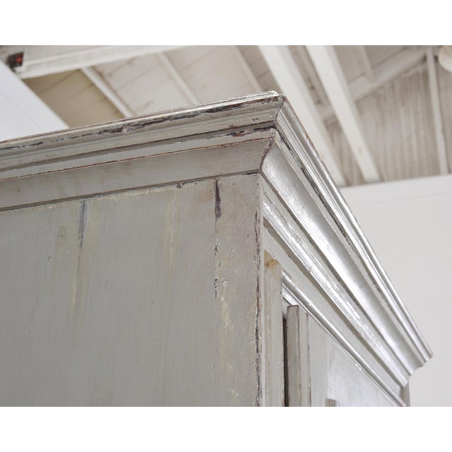 19th Century Country French Painted Pine Farmhouse Cupboard Cabinet For Sale - Image 16 of 18