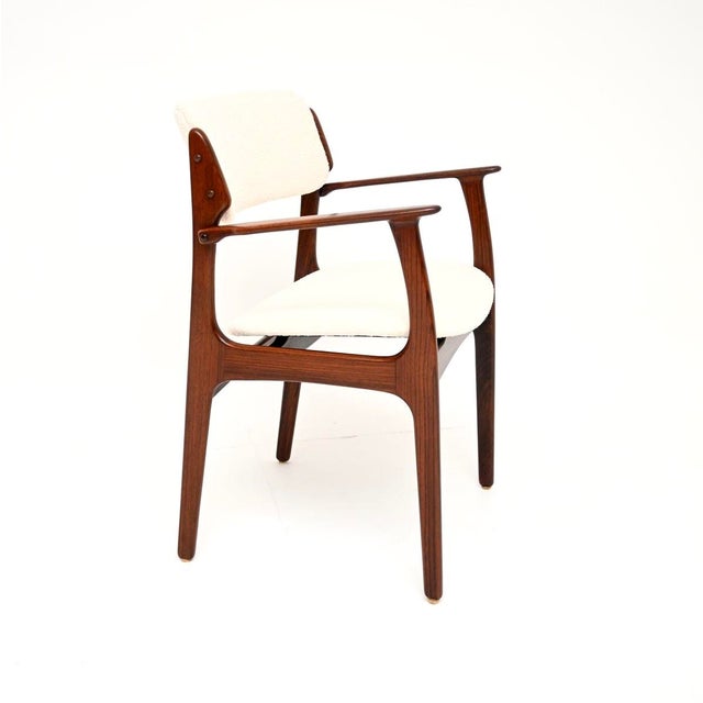 Mid-Century Modern Vintage Danish Desk Chair by Erik Buch for Oddense Maskinsnedkeri, 1960s For Sale - Image 3 of 11