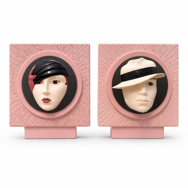 Vintage 1980s His and Hers Box Vases - a Pair For Sale
