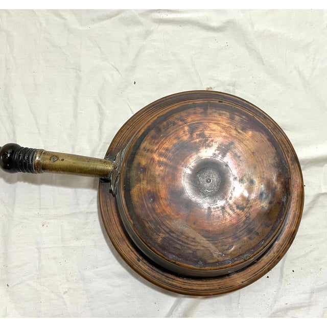 Late 18th Century Copper & Brass 1800's Antique Bed Warmer For Sale - Image 5 of 7