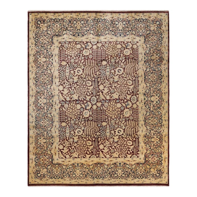 Red Mogul, One-of-a-Kind Hand-Knotted Area Rug in Red, 8' 1" x 10' 2" For Sale - Image 8 of 8