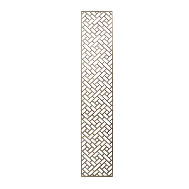 Narrow Long Rectangular Plain Wood Geometric Pattern Wall Panel For Sale In San Francisco - Image 6 of 6