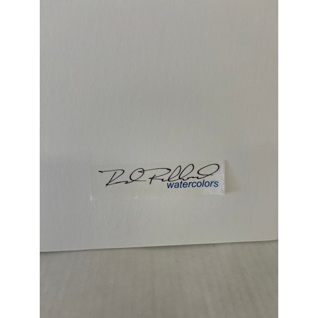 Green Watercolor Print Coastal Landscape "North of Manzanita" -Signed For Sale - Image 8 of 10