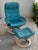 Ekrones lounge chair with ottoman. The Leather and wood are in very good condition, it doesn't look like this chair was...