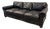 Restoration Hardware Lancaster Luxe Black Leather Sofa For Sale