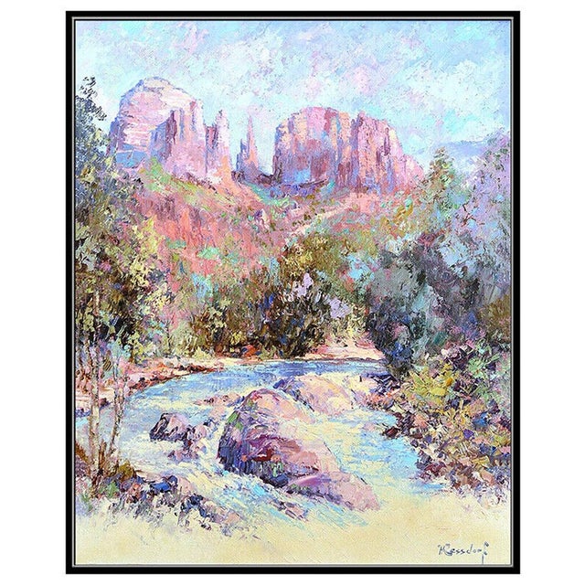 Impressionist Late 20th Century The Crimson Valley, Hans Ressdorf For Sale - Image 3 of 5
