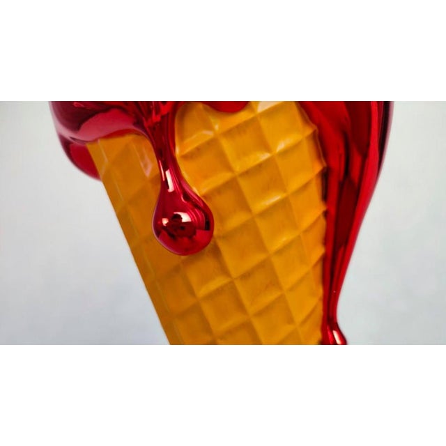 Sagrasse The last ice cream Pink Resin 30x11x11cm Edition of 100 copies Year 2023 Signed Numbered This piece is attributed...