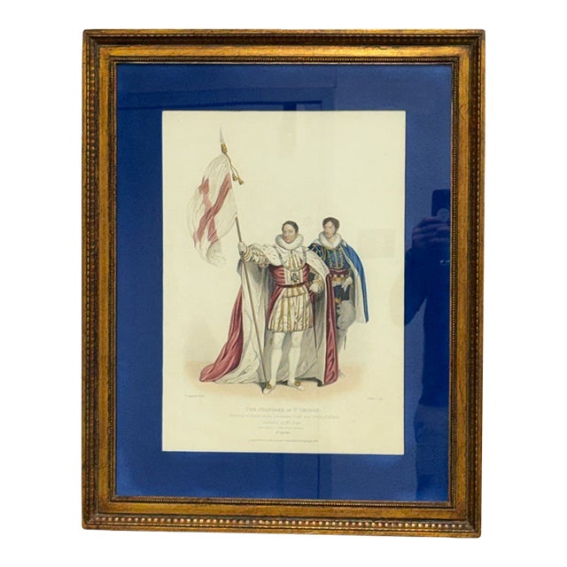 H. Meyer the Standard of St. George Coronation Engraving, Antique For Sale