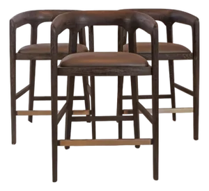 Interlude Kendra Counter Stools, Set of 3