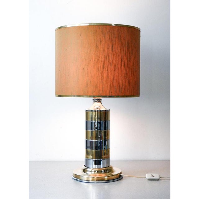 Chromed Metal Table Lamp, 1970s For Sale - Image 3 of 9