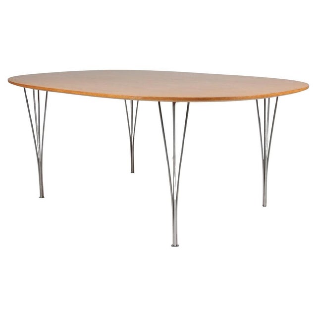 Brown Dining Table in Rosewood attributed to Arne Jacobsen for Fritz Hansen, 1980s For Sale - Image 8 of 8
