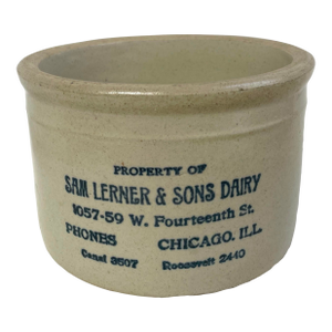 Antique Red Wing Stoneware Advertising Crock