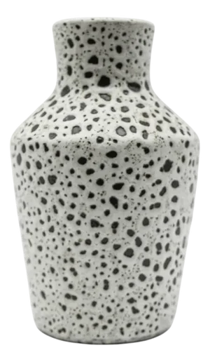 White & Black Studio Ceramic Vase by Wilhelm & Elly Kuch, Germany, 1960s
