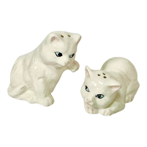 1950s Vintage Boho Chic Whimsical Kitten Salt & Pepper Shakers - A Pair