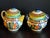 Early 20th Century signed Ysauro Uriarte Mexican Talavera earthenware lidded sugar and creamer. These pieces are believed...