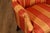 Red Custom Quality Pair Of Mahogany Fanback Wing Chairs For Sale - Image 8 of 18