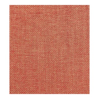 The House of Scalamandré Oxford Herringbone Weave Fabric, Rouge For Sale
