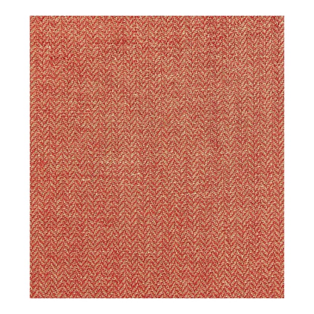 The House of Scalamandré Oxford Herringbone Weave Fabric, Rouge For Sale
