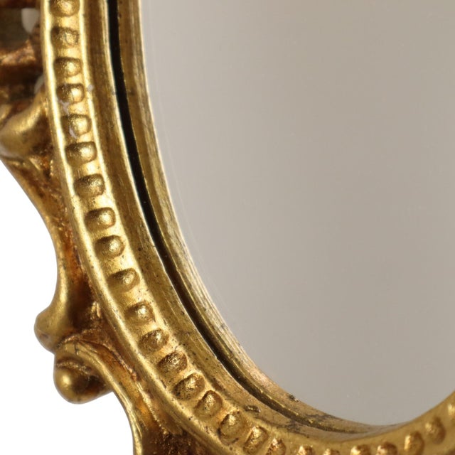 Small French Crested Mirror with Gold Leaf Gilt For Sale - Image 11 of 18