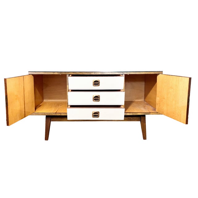 1970s Vintage Sideboard with Drawers, Czechoslovakia, 1973 For Sale - Image 5 of 10