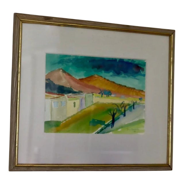 Jonne Bergström, Street, 1952, Watercolor, Framed For Sale