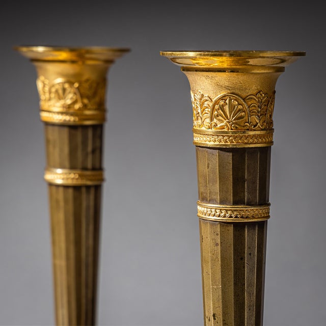 Traditional Early 19th Century Empire Candleholders, Set of 2 For Sale - Image 3 of 8