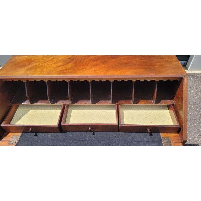 Circa 1850 American Federal Fall Front DRSK For Sale - Image 11 of 18
