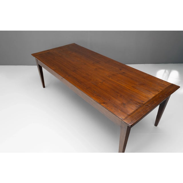 Late 19th Century Pine Top Farm Table, 1880s For Sale - Image 5 of 8