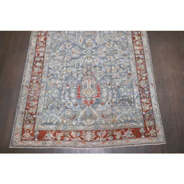 Red Early 20th Century Persian Lilihan Wide Runner - 4'9" x 14' For Sale - Image 8 of 10