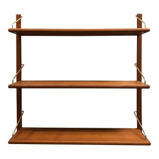 1960s Vintage Poul Cadovius 3-Shelf Danish Modern Wall-Mounted Shelving System For Sale