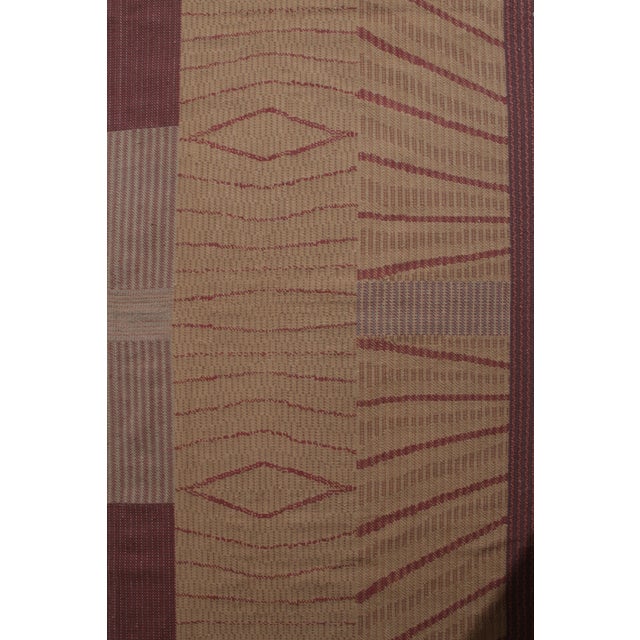1980s Vintage Van Campen Style Needlepoint in Mauve Geometric Patterns by Rug & Kilim For Sale - Image 5 of 6