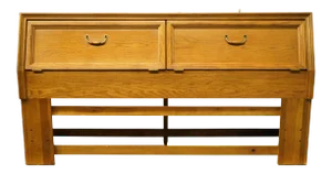 Stanley Furniture Oak Country French Queen Size Storage Headboard 47913-42-47225