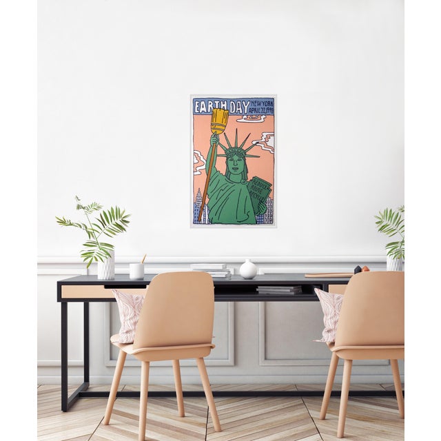 Contemporary Earth Day 1990 New York City - Vintage Pop Art Poster by Seymour Chwast For Sale - Image 3 of 4