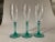 1980s Vintage French Clear and Green Champagne Glasses S/3 For Sale - Image 5 of 5