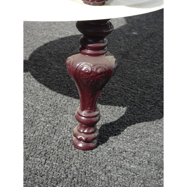 Pair of Vintage Victorian Style Two Tier Marble Top Side Tables ~ Accent Tables For Sale - Image 15 of 17