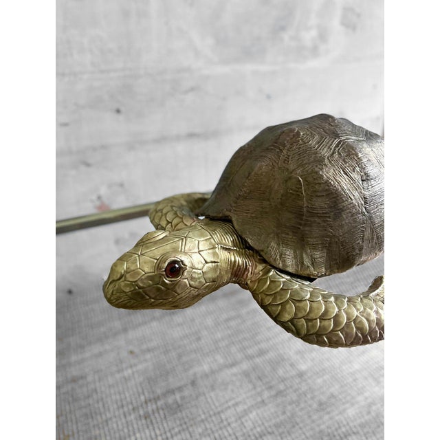 Large Brass Turtle, 1970s For Sale - Image 3 of 7