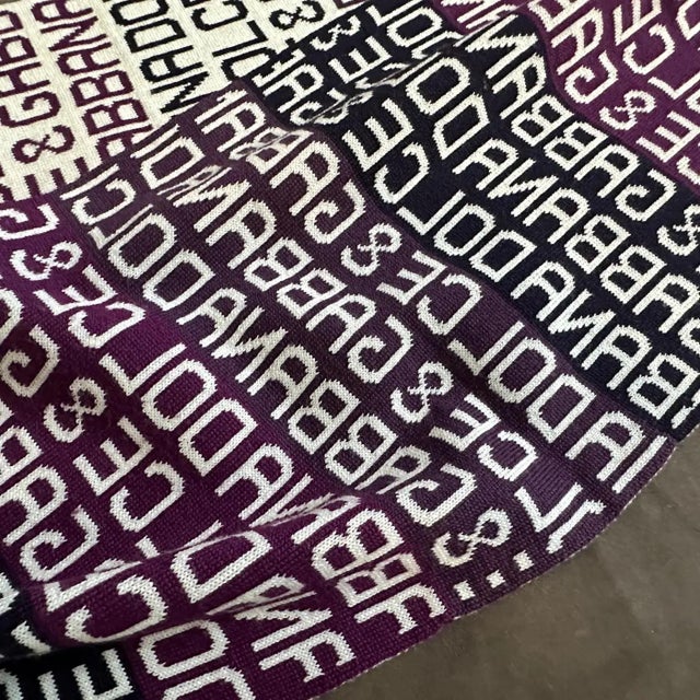 21st Century Burgundy Black and White Continuous Logo Scarf by Dolce & Gabbana For Sale - Image 11 of 11