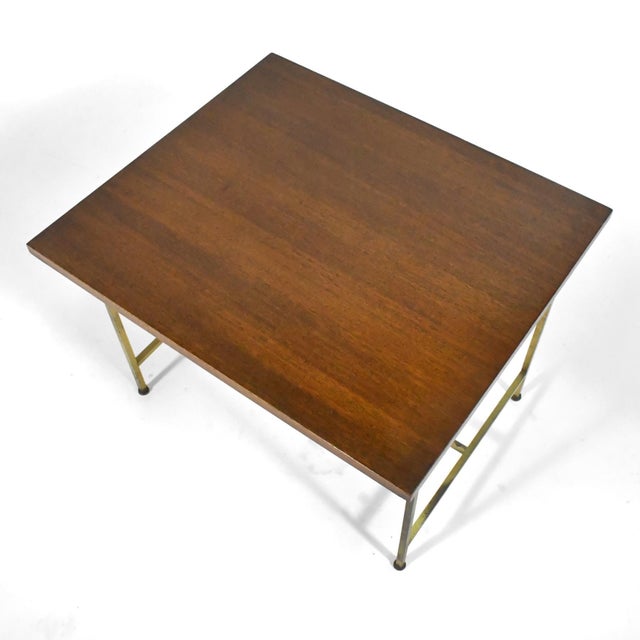 Paul McCobb Side Table with Brass Base by Calvin For Sale In Chicago - Image 6 of 10