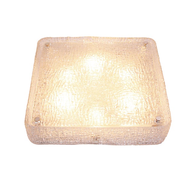 German Frosted Glass and Metal Ceiling Lamp from Kaiser Idell/Kaiser Leuchten, 1960s For Sale - Image 4 of 7