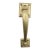Vintage 9.25 In. Polished Brass Thumb Latch Door Pull Handle For Sale