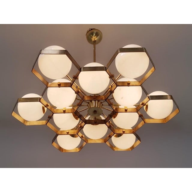 White 21st Century Honeycomb Chandelier by Fabio LTD For Sale - Image 8 of 10