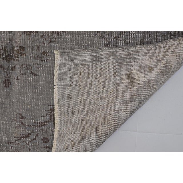 Dove Grey Oushak Antique Carpet For Sale - Image 10 of 10