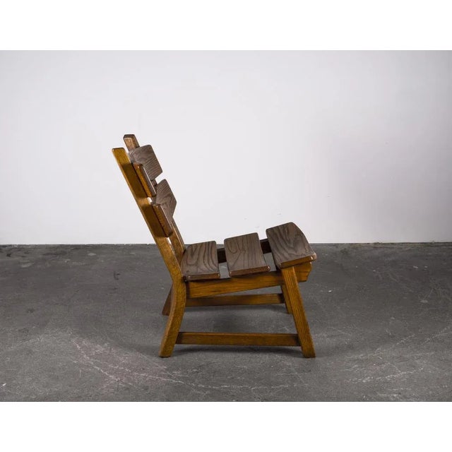 Brutalist Chair in Oak by Dittmann & Co fort Awa Radbound, 1960s For Sale - Image 6 of 18