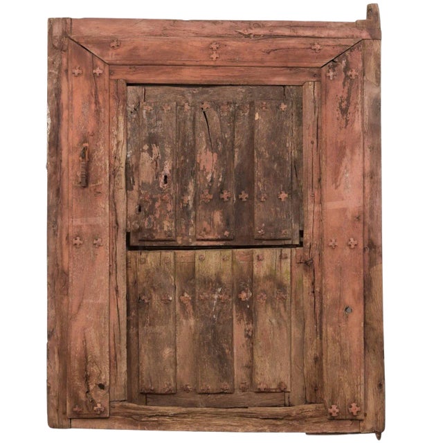 18th Century Spanish Wood and Iron Split-Door For Sale