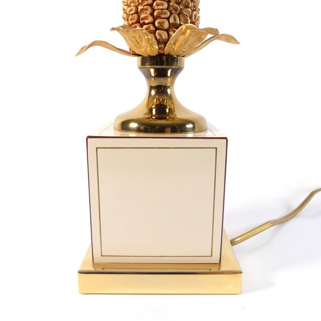 French Hollywood Regency Maizieres Corn Cob Lamp from Le Dauphin, 1970s For Sale - Image 3 of 11