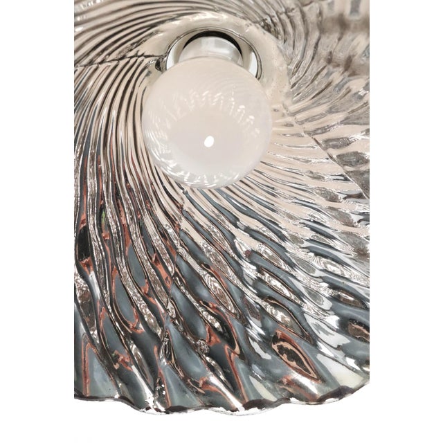 Mid 20th Century Industrial 10 In. Green Wavy X-Ray Mercury Glass Pendant Light For Sale - Image 11 of 13