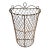 Tall Slender Vintage French Wire Wall Basket Planter - Flat Back For Sale