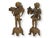 Pair of late nineteenth century French bronze cherub figures designed as flower or candle holders and complete with...
