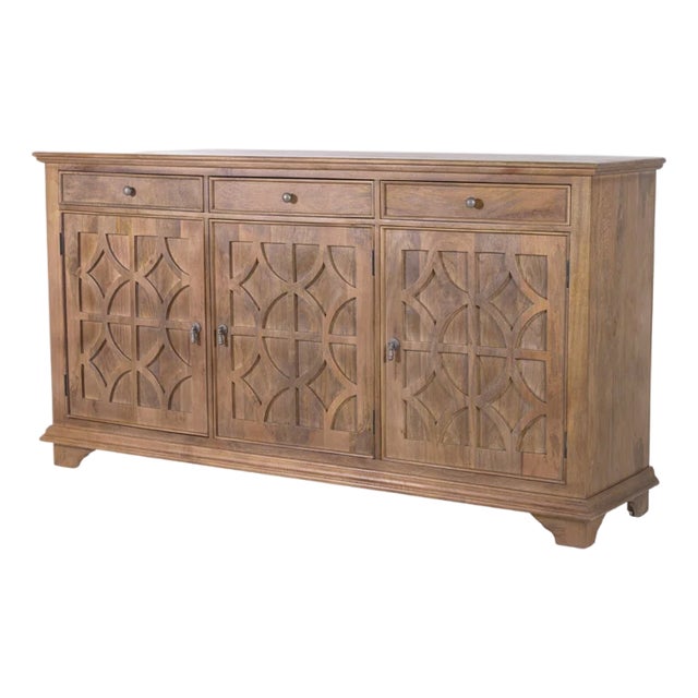 Verona 70" Solid Wood Sideboard, Walnut For Sale